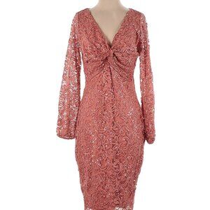 Venus Pink Sequin Cocktail Dress